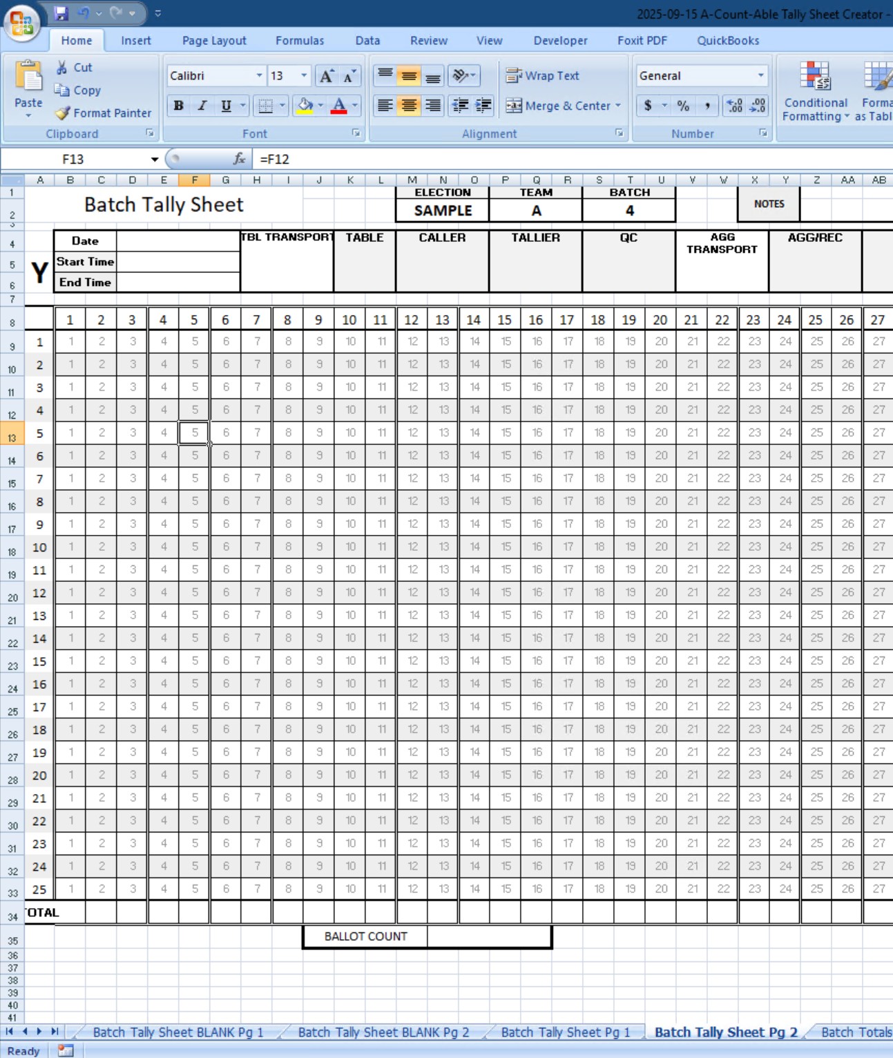 A-Count-Able Hand Count Tabulation Method - Hand Count Road Show